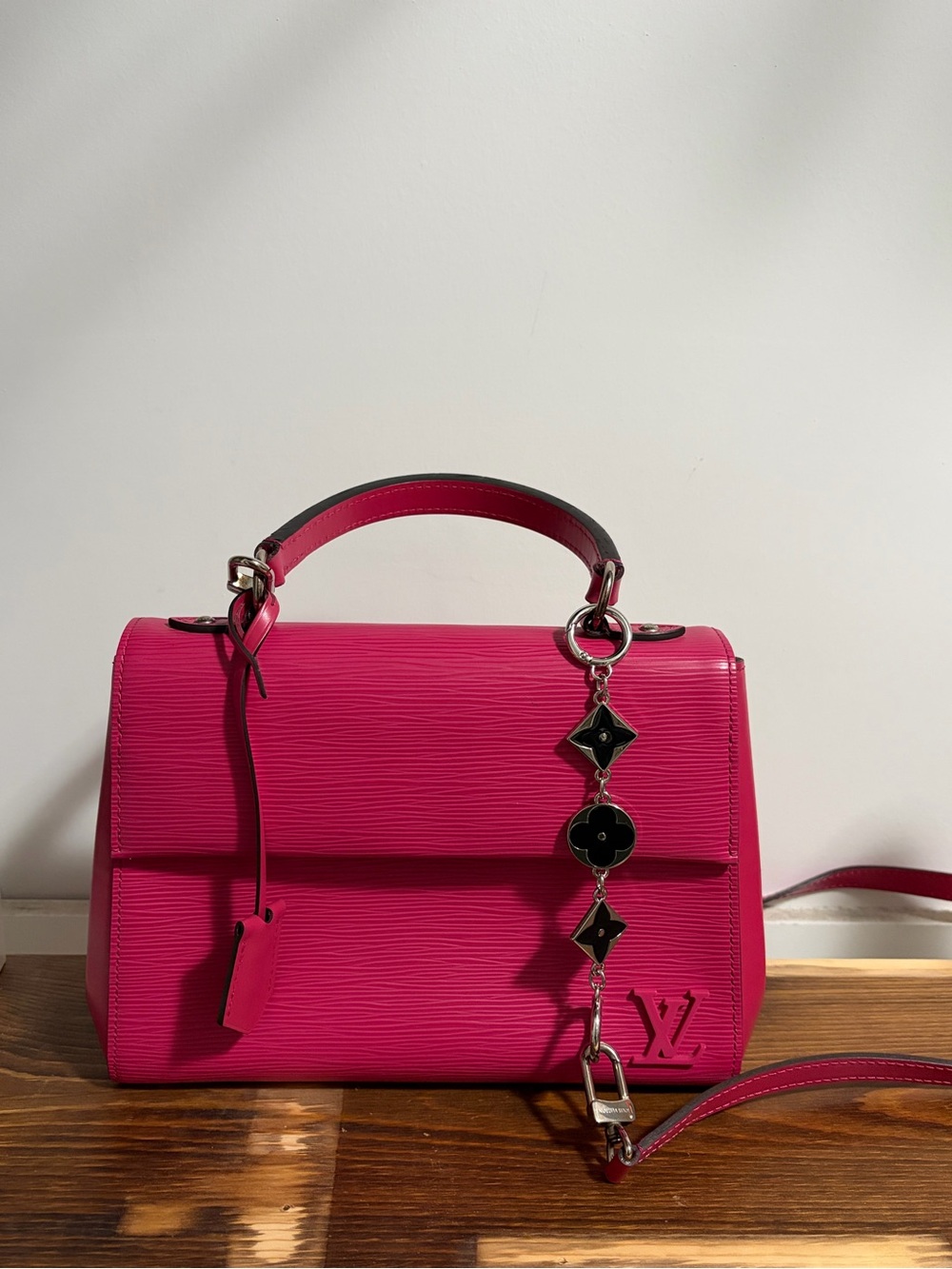Louis Vuitton Hot Pink Epi Leather Cluny top handle bag- 100% authentic w/COA